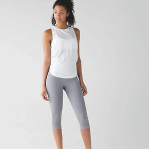 Lululemon Flow & Go Crop Leggings, Color Battleship Gray Size 4